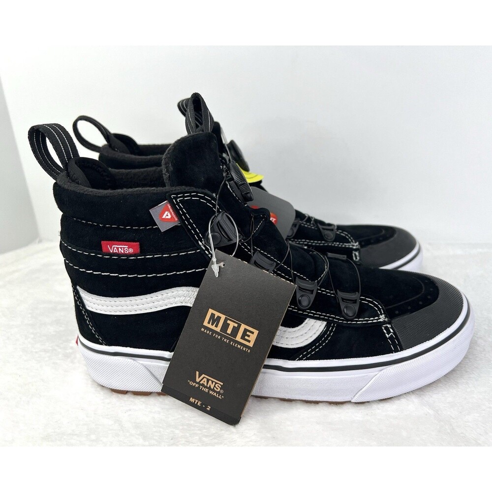 VANS Sk8-Hi MTE-2 BOA Quick Release Sneakers Mens 7 Black Primaloft New